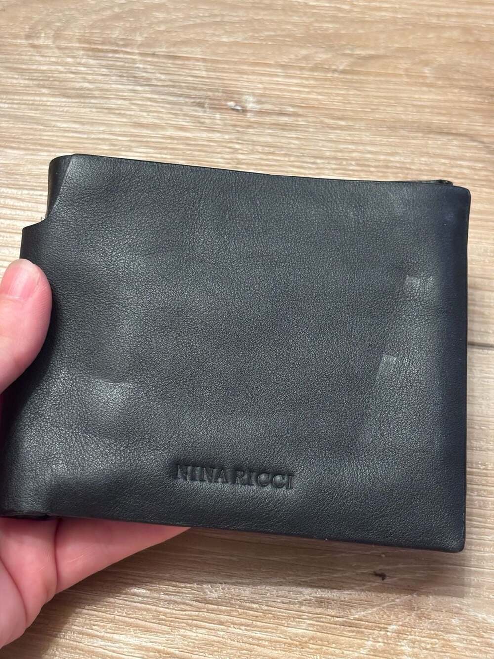 Nina Ricci Black Leather Bifold Wallet